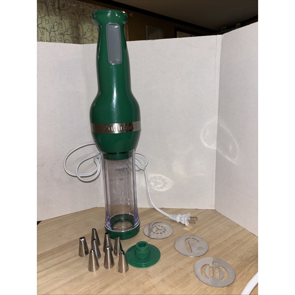 Cuisinart CCP-10 Electric Cookie Press with 3 Discs & 8 Decorating Tips - GREEN!